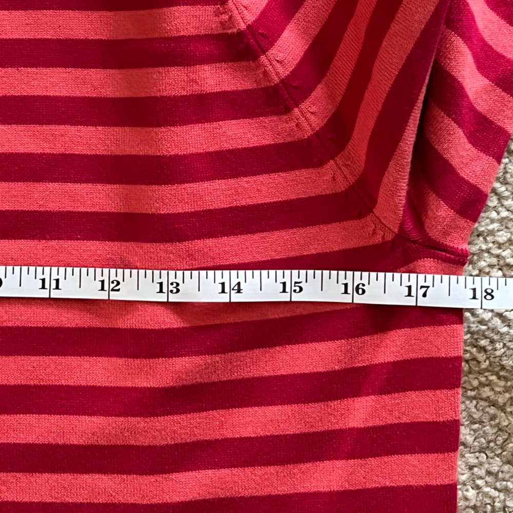 New Talbots Women’s Size Medium Striped Pima Cotton 3/4 Sleeve Sweater - Picture 8 of 13